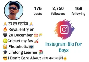 Instagram Bio For Boys